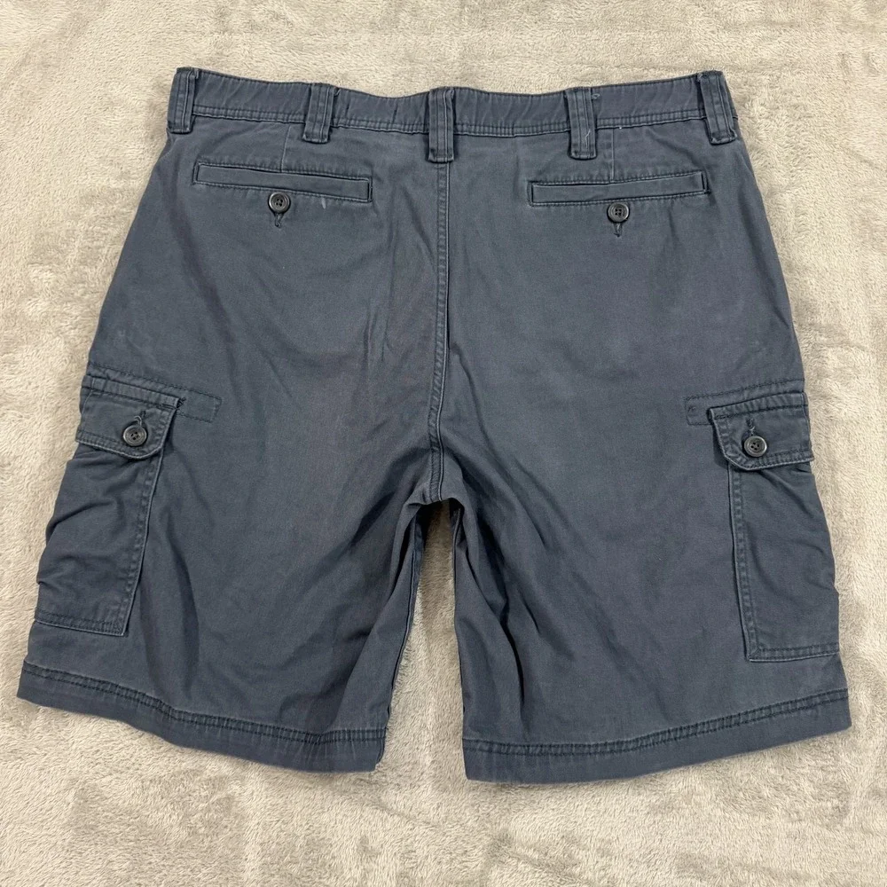 St Johns Bay Shorts Mens 38 Blue Comfort Stretch Cargo Trail Utility 9.5
